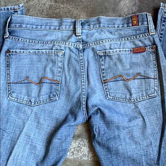 7 For All Mankind Bootcut Jeans Size 28 light wash - Picture 4 of 10